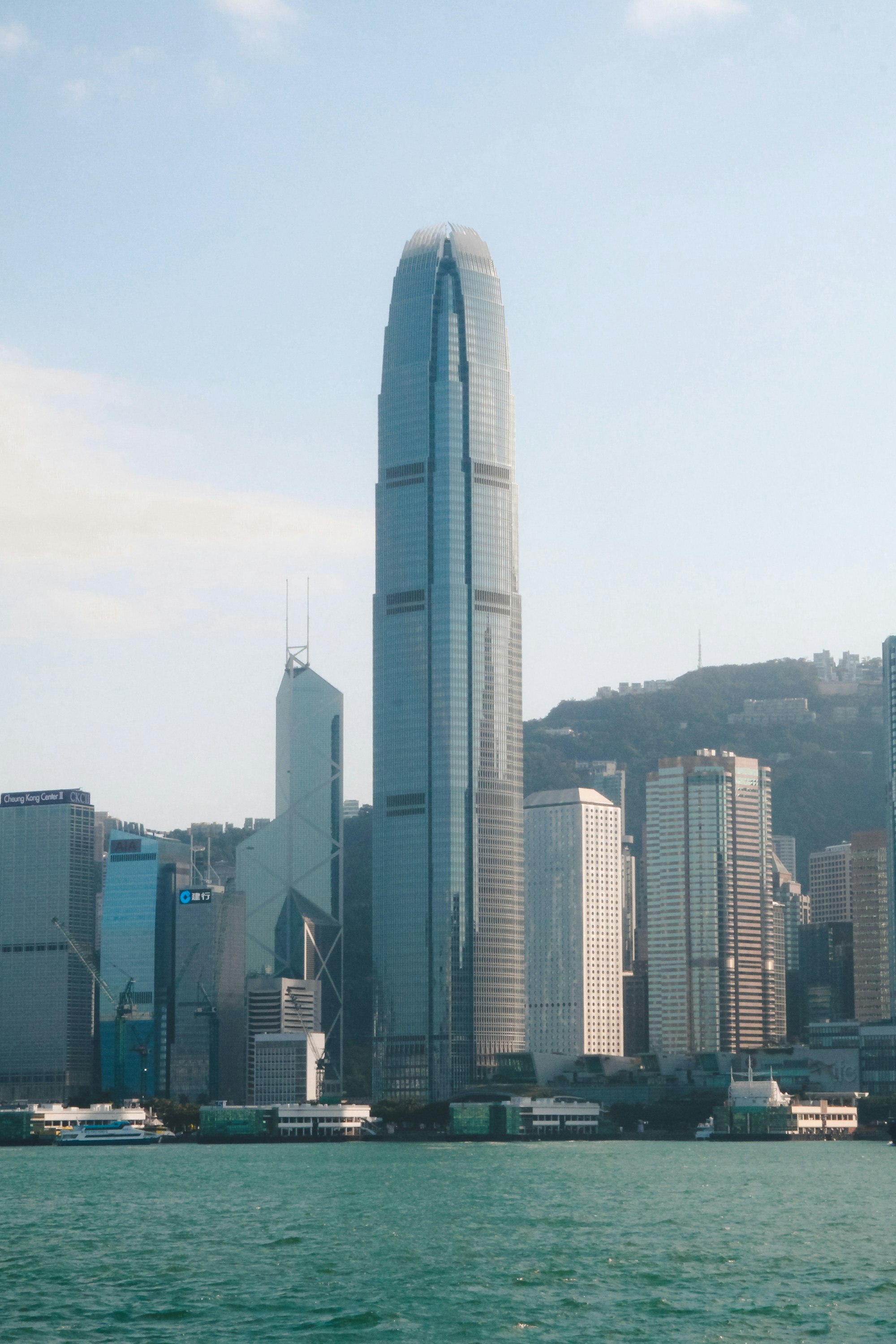 International Finance Centre and the Central skyline in Hong Kong